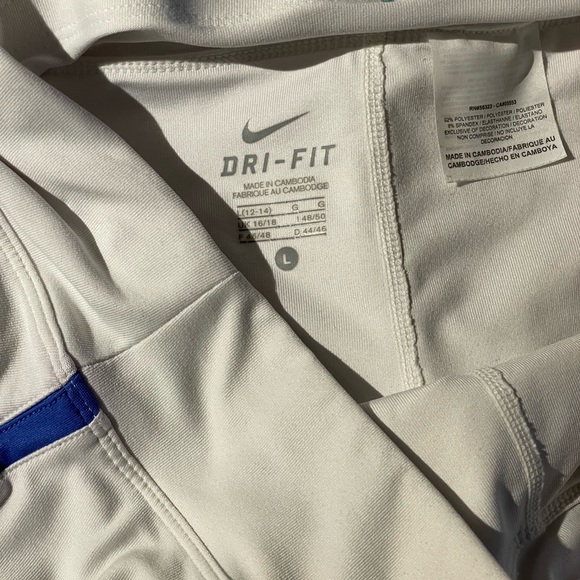 Nike Dri-FIT Back Hand Border Skort - white and blue - Picture 7 of 8